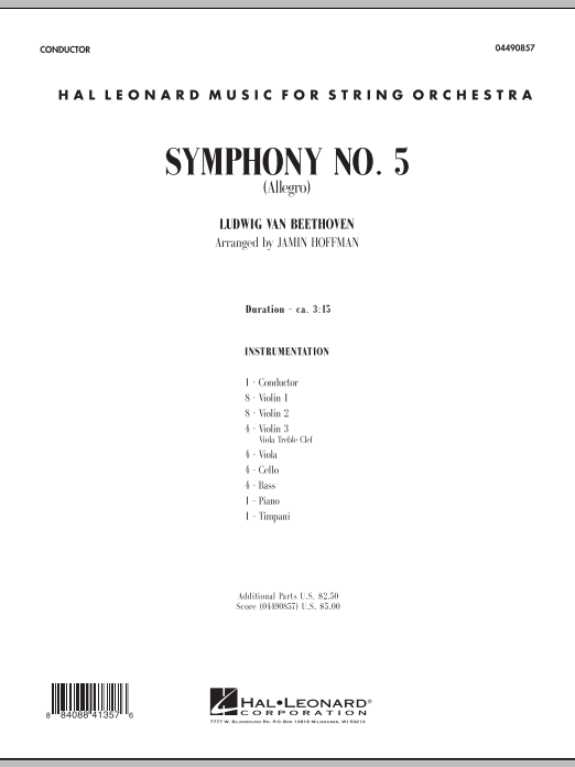 Symphony No. 5 (Allegro) - Full Score sheet music