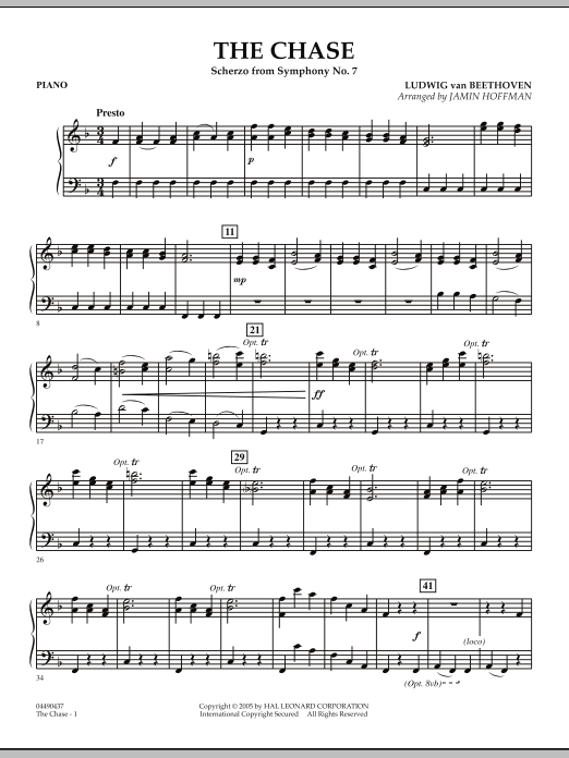 The Chase (Scherzo from Symphony No. 7) - Piano sheet music
