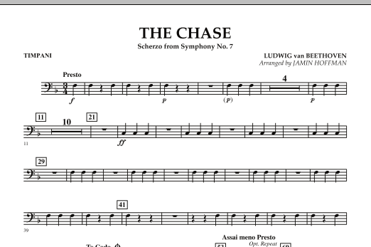 The Chase (Scherzo from Symphony No. 7) - Timpani sheet music
