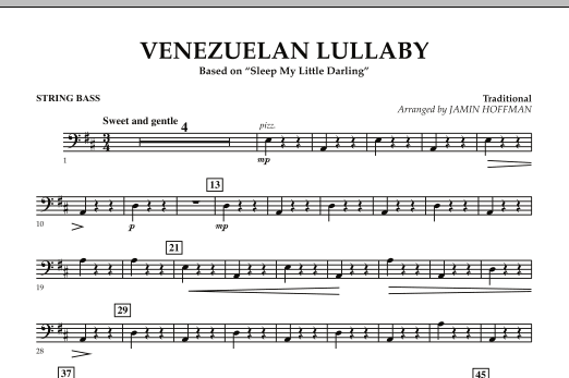 Venezuelan Lullaby - String Bass sheet music
