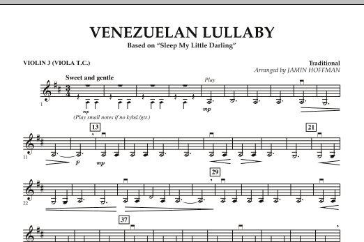 Venezuelan Lullaby - Violin 3 (Viola T.C.) sheet music