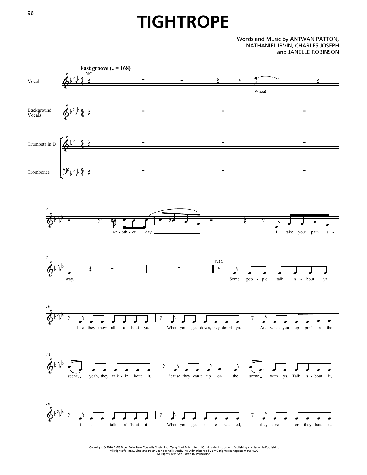 Janelle Monáe Tightrope (Horn Section) Sheet Music Notes & Chords for Transcribed Score - Download or Print PDF
