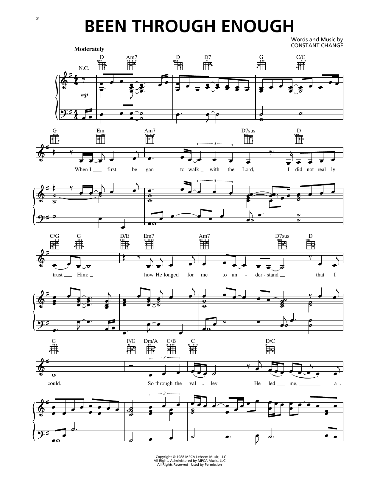Janet Paschal Been Through Enough Sheet Music Notes & Chords for Piano, Vocal & Guitar Chords (Right-Hand Melody) - Download or Print PDF