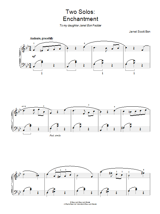 Janet Scott Bon Enchantment Sheet Music Notes & Chords for Piano - Download or Print PDF
