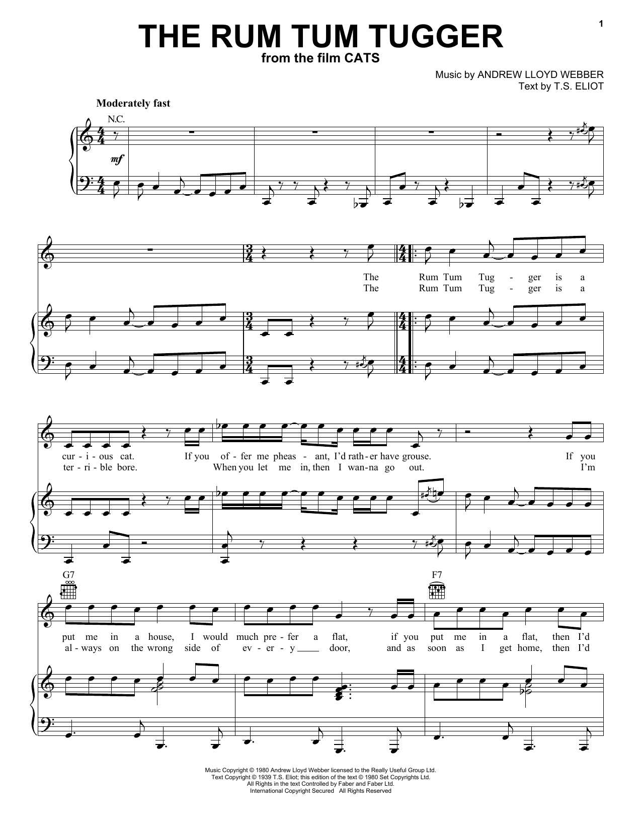 Jason Derulo The Rum Tum Tugger (from the Motion Picture Cats) Sheet Music Notes & Chords for Piano, Vocal & Guitar (Right-Hand Melody) - Download or Print PDF