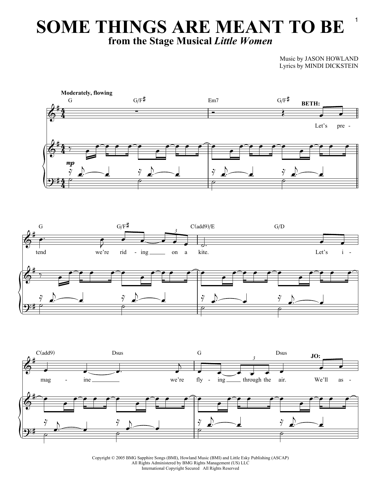 Jason Howland Some Things Are Meant To Be Sheet Music Notes & Chords for Vocal Duet - Download or Print PDF