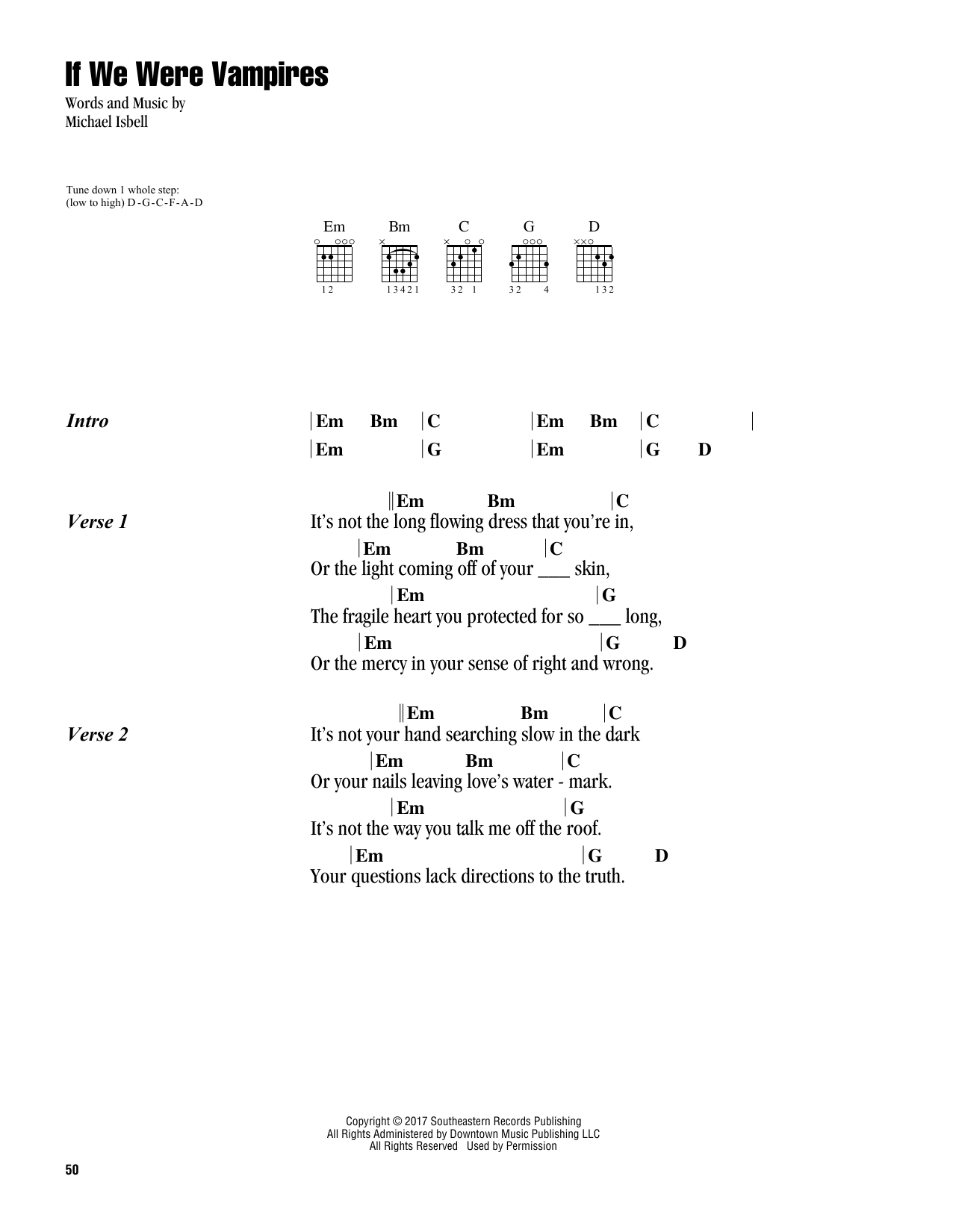 Jason Isbell & The 400 Unit If We Were Vampires Sheet Music Notes & Chords for Guitar Chords/Lyrics - Download or Print PDF