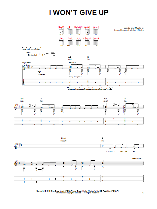 Jason Mraz I Won't Give Up Sheet Music Notes & Chords for 5-Finger Piano - Download or Print PDF