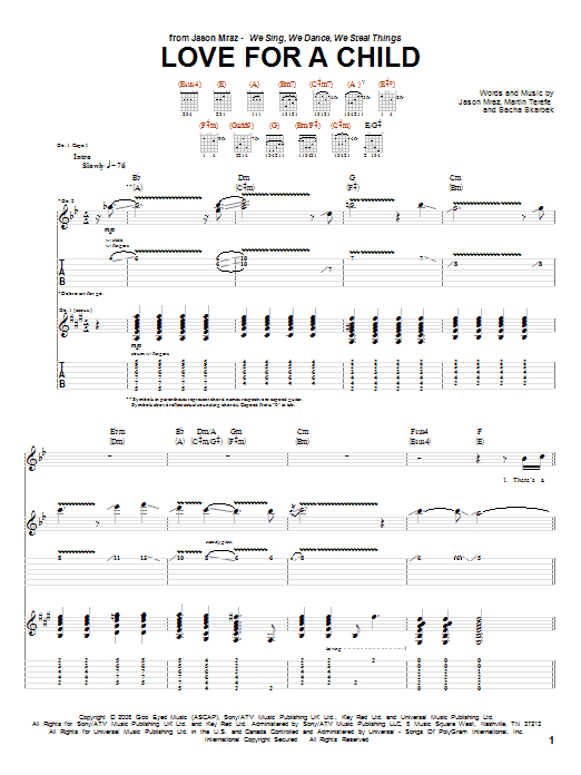 Jason Mraz Love For A Child Sheet Music Notes & Chords for Ukulele with strumming patterns - Download or Print PDF