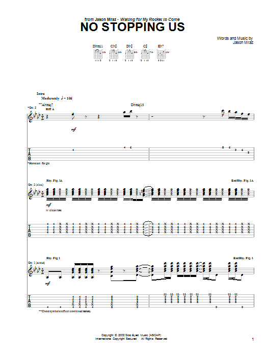 Jason Mraz No Stopping Us Sheet Music Notes & Chords for Ukulele with strumming patterns - Download or Print PDF