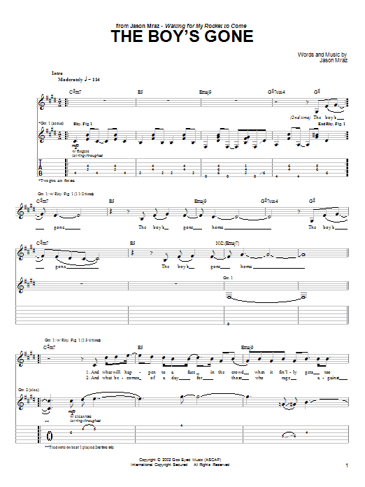Jason Mraz The Boy's Gone Sheet Music Notes & Chords for Ukulele with strumming patterns - Download or Print PDF