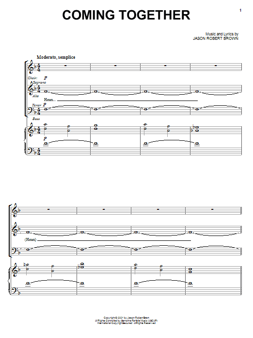 Jason Robert Brown Coming Together (from Wearing Someone Else's Clothes) Sheet Music Notes & Chords for Piano, Vocal & Guitar (Right-Hand Melody) - Download or Print PDF Jason Robert Brown Coming Together (from Wearing Someone Else's Clothes) Sheet Music Notes & Chords for Piano, Vocal & Guitar (Right-Hand Melody) - Download or Print PDF