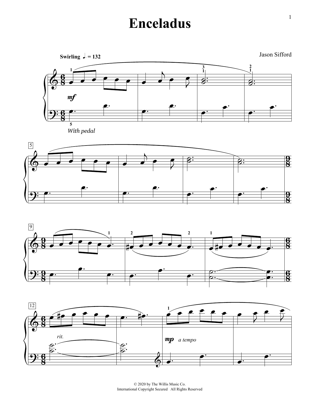Jason Sifford Enceladus Sheet Music Notes & Chords for Educational Piano - Download or Print PDF