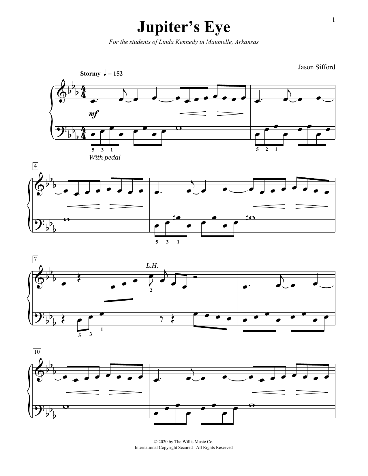 Jason Sifford Jupiter's Eye Sheet Music Notes & Chords for Educational Piano - Download or Print PDF