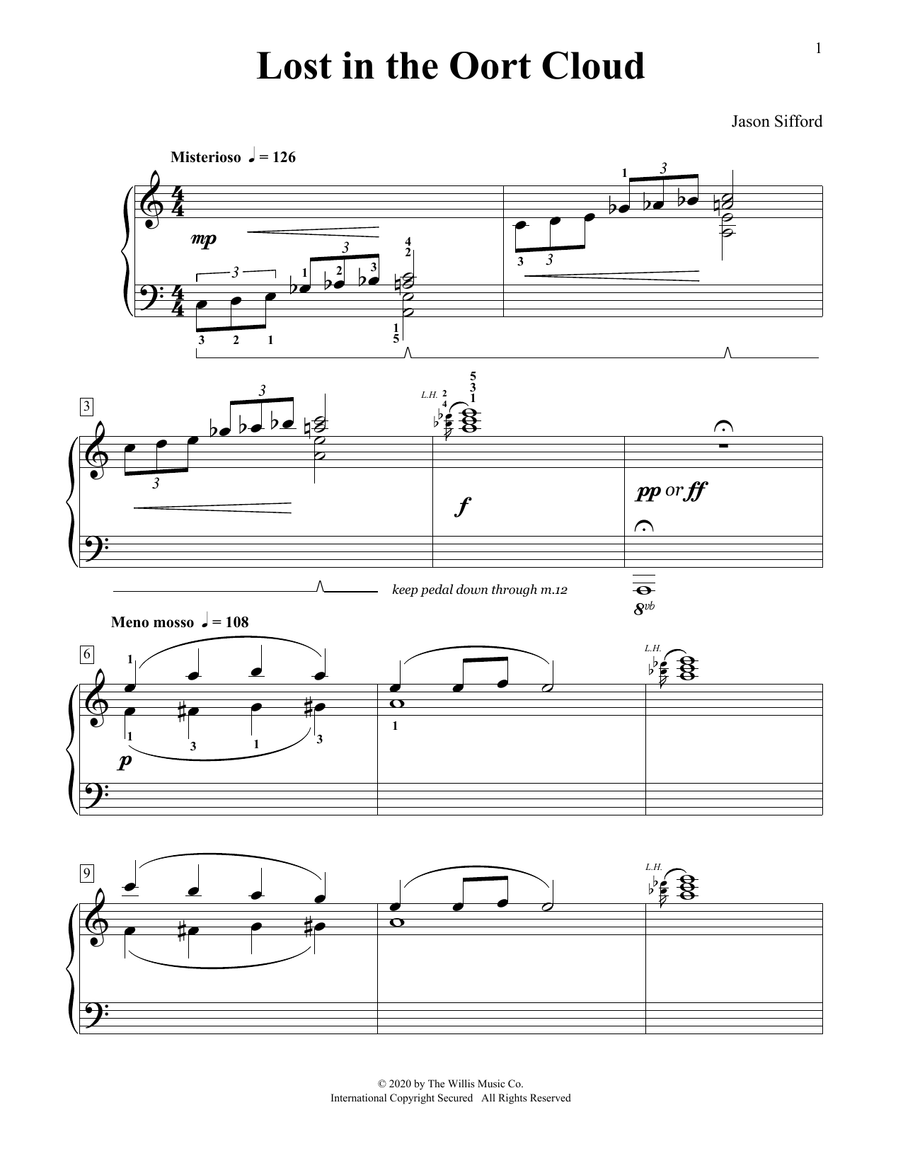 Jason Sifford Lost In The Oort Cloud Sheet Music Notes & Chords for Educational Piano - Download or Print PDF