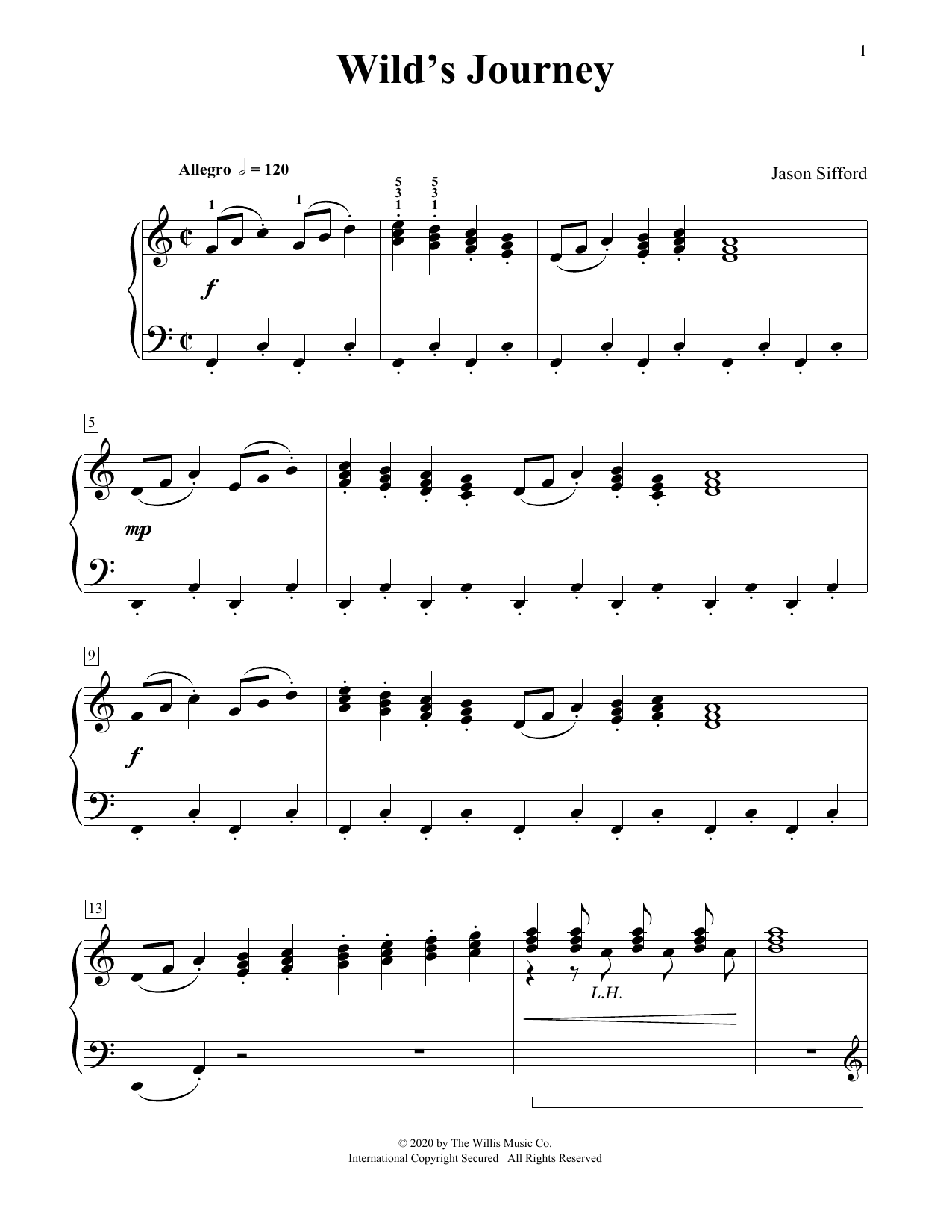 Jason Sifford Wild's Journey Sheet Music Notes & Chords for Educational Piano - Download or Print PDF