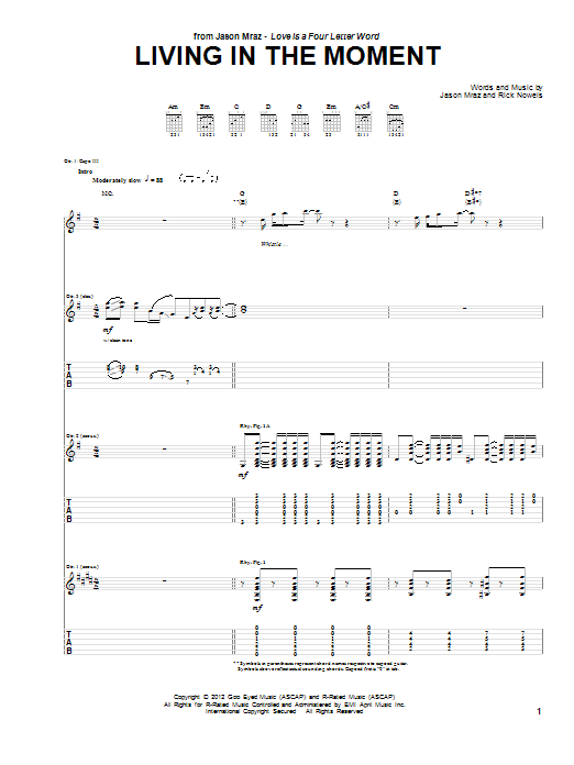 Living In The Moment sheet music