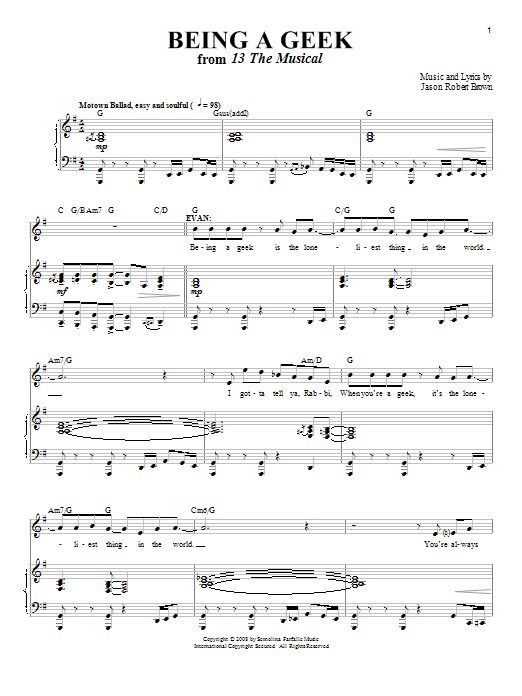 Being A Geek (from 13: The Musical) sheet music