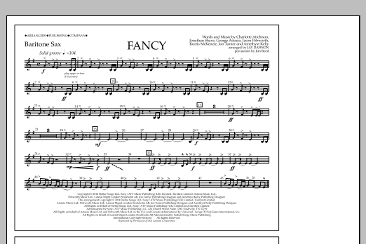 Jay Dawson Fancy - Baritone Sax Sheet Music Notes & Chords for Marching Band - Download or Print PDF