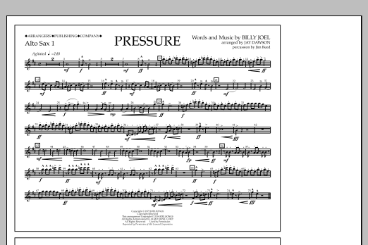 Jay Dawson Pressure - Alto Sax 1 Sheet Music Notes & Chords for Marching Band - Download or Print PDF