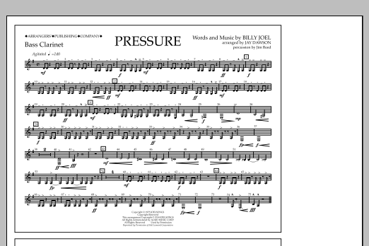 Jay Dawson Pressure - Bass Clarinet Sheet Music Notes & Chords for Marching Band - Download or Print PDF