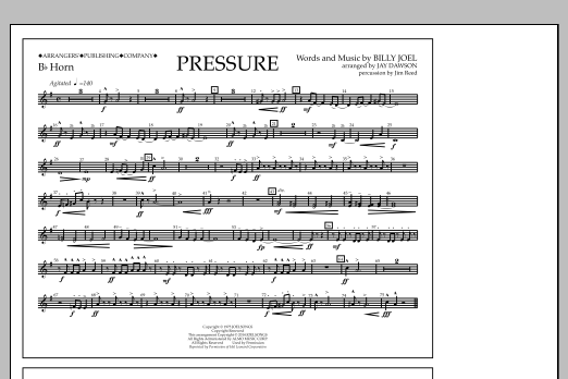 Jay Dawson Pressure - Bb Horn Sheet Music Notes & Chords for Marching Band - Download or Print PDF