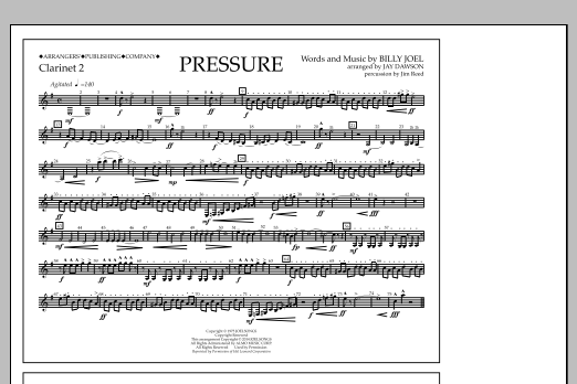 Jay Dawson Pressure - Clarinet 2 Sheet Music Notes & Chords for Marching Band - Download or Print PDF