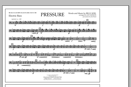 Jay Dawson Pressure - Electric Bass Sheet Music Notes & Chords for Marching Band - Download or Print PDF