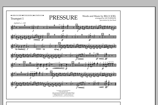 Jay Dawson Pressure - Trumpet 1 Sheet Music Notes & Chords for Marching Band - Download or Print PDF