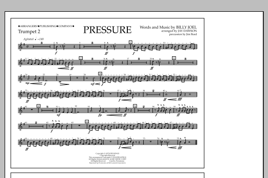 Jay Dawson Pressure - Trumpet 2 Sheet Music Notes & Chords for Marching Band - Download or Print PDF