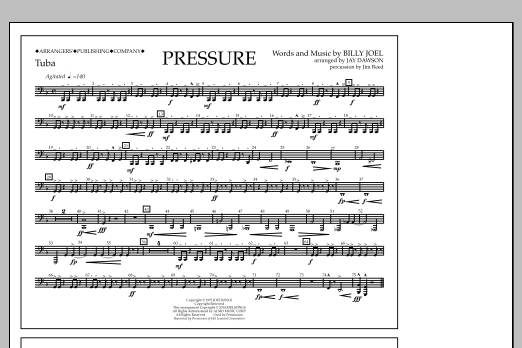 Jay Dawson Pressure - Tuba Sheet Music Notes & Chords for Marching Band - Download or Print PDF