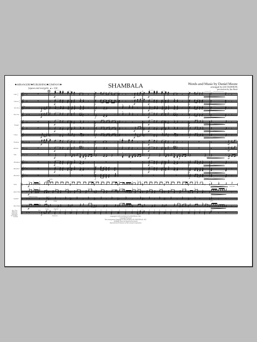 Jay Dawson Shambala - Full Score Sheet Music Notes & Chords for Marching Band - Download or Print PDF