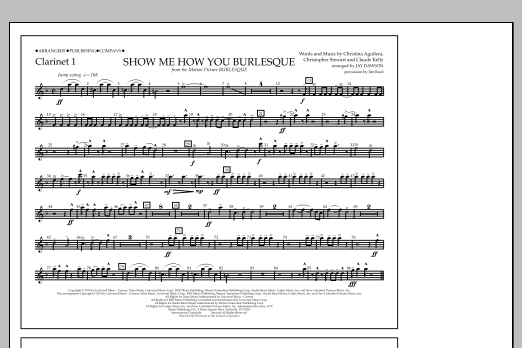 Jay Dawson Show Me How You Burlesque - Clarinet 1 Sheet Music Notes & Chords for Marching Band - Download or Print PDF