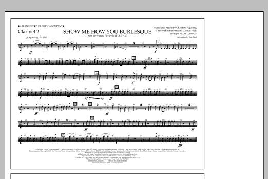 Jay Dawson Show Me How You Burlesque - Clarinet 2 Sheet Music Notes & Chords for Marching Band - Download or Print PDF