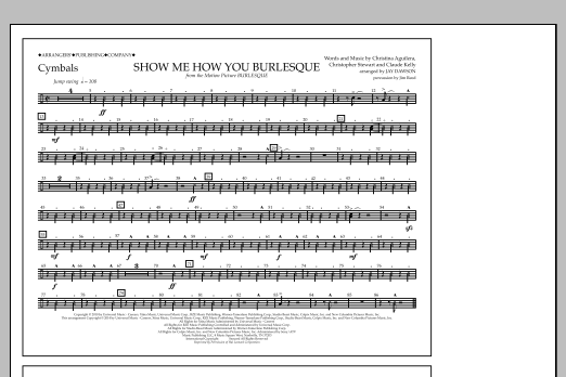 Jay Dawson Show Me How You Burlesque - Cymbals Sheet Music Notes & Chords for Marching Band - Download or Print PDF