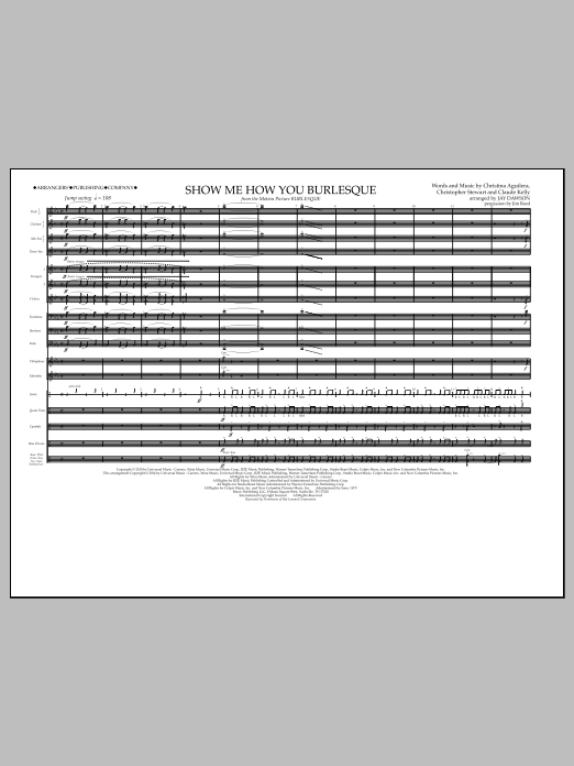 Jay Dawson Show Me How You Burlesque - Full Score Sheet Music Notes & Chords for Marching Band - Download or Print PDF