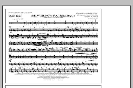 Jay Dawson Show Me How You Burlesque - Quint-Toms Sheet Music Notes & Chords for Marching Band - Download or Print PDF