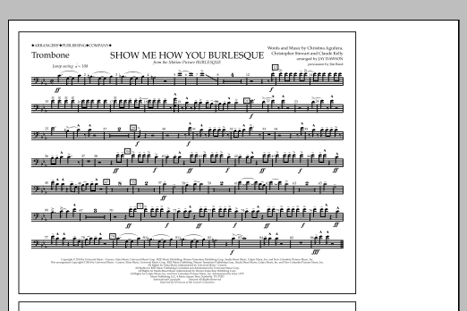 Jay Dawson Show Me How You Burlesque - Trombone Sheet Music Notes & Chords for Marching Band - Download or Print PDF