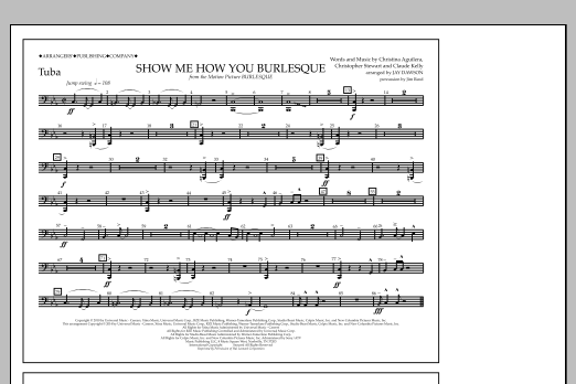 Jay Dawson Show Me How You Burlesque - Tuba Sheet Music Notes & Chords for Marching Band - Download or Print PDF