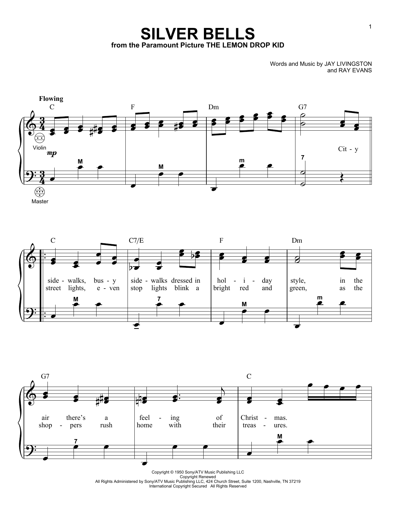 Jay Livingston Silver Bells (arr. Gary Meisner) Sheet Music Notes & Chords for Accordion - Download or Print PDF