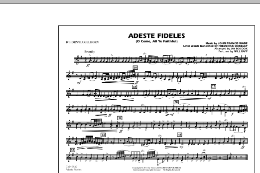 Adeste Fideles (O Come, All Ye Faithful) - Bb Horn/Flugelhorn sheet music