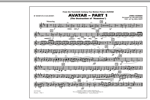 Avatar: Part 1 - Bb Horn/Flugelhorn sheet music