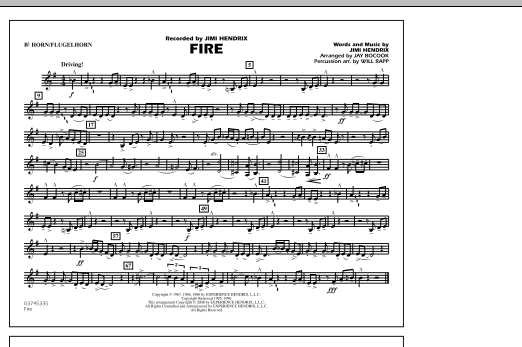 Fire - Bb Horn/Flugelhorn sheet music
