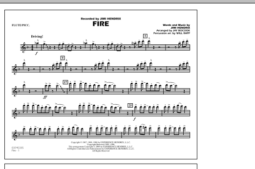 Fire - Flute/Piccolo sheet music