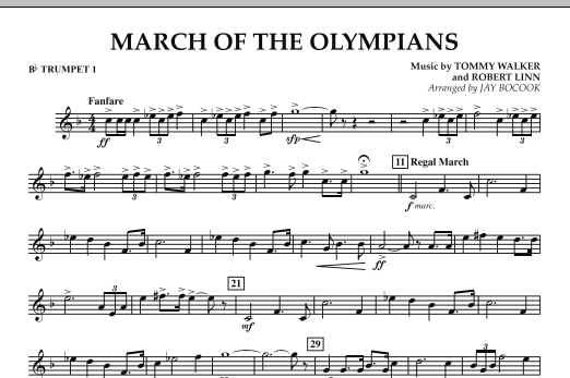 March Of The Olympians - Bb Trumpet 1 sheet music