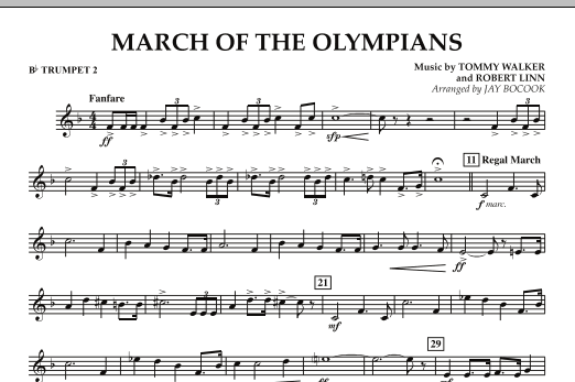 March Of The Olympians - Bb Trumpet 2 sheet music