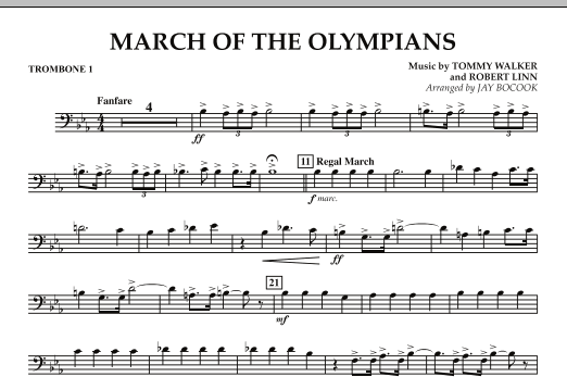 March Of The Olympians - Trombone 1 sheet music