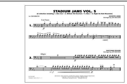 Stadium Jams: Vol. 5 - 1st Trombone sheet music