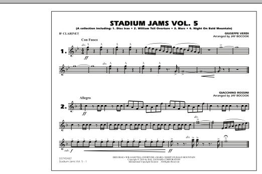 Stadium Jams: Vol. 5 - Bb Clarinet sheet music