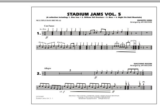 Stadium Jams: Vol. 5 - Multiple Bass Drums sheet music